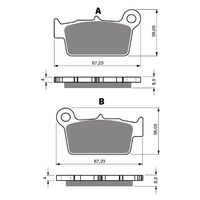 Rear Brake Pads Goldfren GF346 - K5