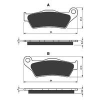 Rear Brake Pads Goldfren GF349 - S3