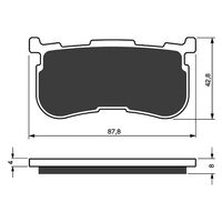 Rear Brake Pads Goldfren GF353 - S3