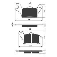 Front Left Brake Pads Goldfren GF358 - S3
