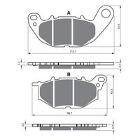 Front Brake Pads Goldfren GF369 - GP5 - INDENT