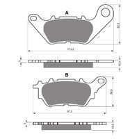 Rear Brake Pads Goldfren GF370 - S3