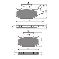 Front Left Brake Pads Goldfren GF373 - K5