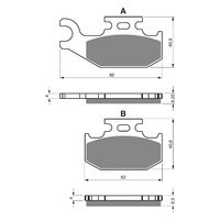 Front Right Brake Pads Goldfren GF374 - K5