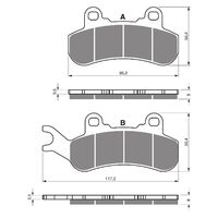 Front Right Brake Pads Goldfren GF376 - K5