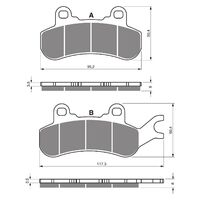 Front Left Brake Pads Goldfren GF378 - K1