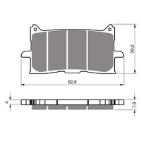 Sintered Frnt Brake Pads GF257-S3 for HON CRF1000L Africa Twin 2016 - 2019