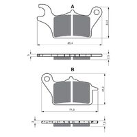 Front Brake Pads Goldfren GF387 - S3