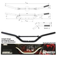 WHITES HANDLEBAR 7/8 (22.2MM) AL6061 BLK CR HIGH