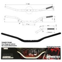 WHITES HANDLEBAR TAPER AL6061 BLK CR HIGH 1"1/8 (28.6mm)