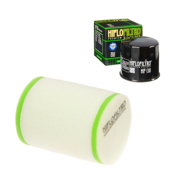 Hiflofiltro Oil and Air Filter for Suzuki LT-A500F Vinson 2001-2007