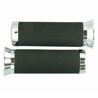 Cruiser Foam Grips With Chrome End Cap 7/8" | 22mm Standard Bars