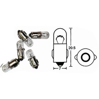 Instrument Bulbs | 12V | 5 Items | 2W | Clear | BA7S