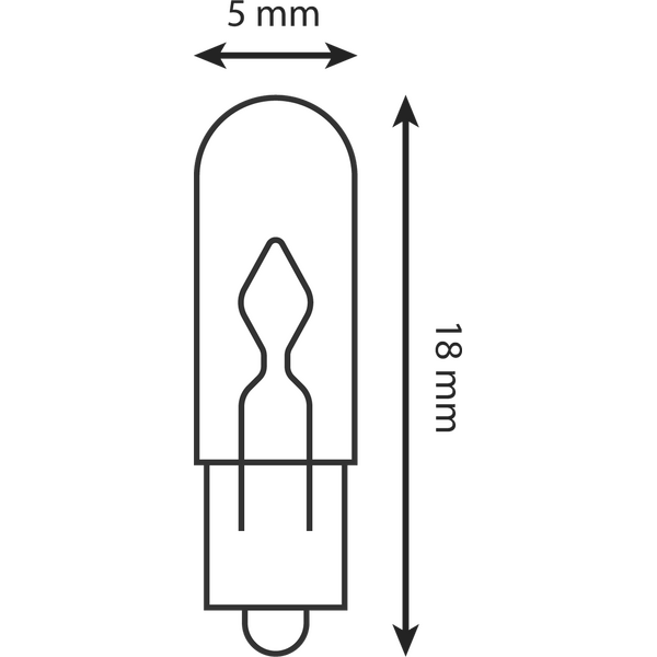 One Instrument Cluster Bulb | Wedge Base | Small 12V 2W