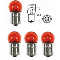 Indicator Bulbs | 12V | 4 Items | 21W, Small Head | Amber Colour Head | Ba15S