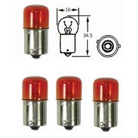 Indicator Bulbs | 12V | 4 Items | 10W, Small Head | Amber