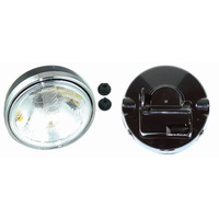 Headlight | Cafe Racer | Custom | Chrome Rim | 7 Inch | for H4 Halogen Bulb