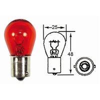 One Indicator bulb large head 12V 21W amber