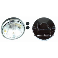 Headlight | Cafe Racer | Chrome Rim | 7 Inch | for H4 Halogen Bulb