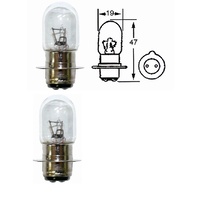 Headlight Bulbs, Two Items,1 Pin for 12V Bikes 35/35W Px15D
