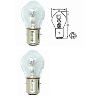Headlight Bulb Ba20D 2 Items 12V 35/35W Euro Base