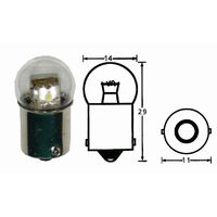 One LED(24)Small Head Indicator Bulb White