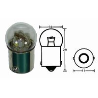 One LED(24)Small Head Indicator Bulb Amber
