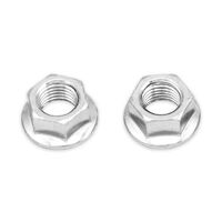 WHITES FLANGE NUT 10mm 14mm AF PKT=50 (thrd pitch 12 x 1.25