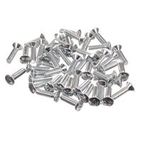 WHITES SCREW 4X15 OVAL C/SUNK PKT=50 (thread pitch 4 x 0.7)