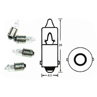 Indicator Bulbs |12V 23w | Small Head | Parallel Pin | Clear | 4 Bulbs