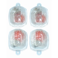 Four Clear Indicator Lenses for YZF1000R Front & Rear 1998 1999 2000 2001 2002