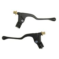 Whites Motorcycle Lever Assembly Pair Standard Black