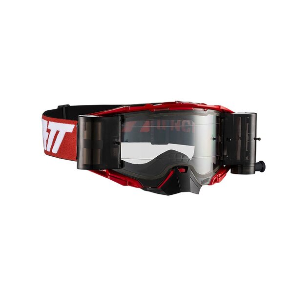 LEATT GOGGLE VELOCITY 6.5 ROLL-OFF RED/WHT - CLEAR LENS