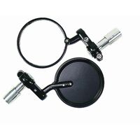 Folding Bar End Mirror Black (Pair)