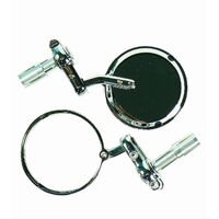 Folding Bar End Mirror Chrome (Pair)