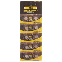 MOTOBATT AG3 1.5V ALKALINE BC BATTERY 10 PER CARD (20BOX)