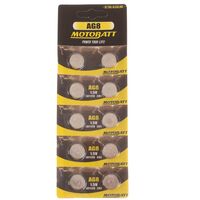 MOTOBATT AG8 1.5V ALKALINE BC BATTERY 10 PER CARD (20BOX)