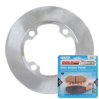 BRAKE ROTOR & PAD FRONT KIT - SUZ LTF300F 02-20 - LEFT
