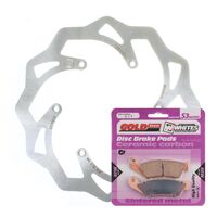 BRAKE ROTOR & PAD FRONT KIT - KTM 450 SX-F 07-19 - WAVE