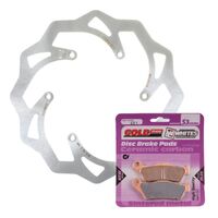 BRAKE ROTOR & PAD FRONT KIT - KTM 300 EXC 04-17 - WAVE