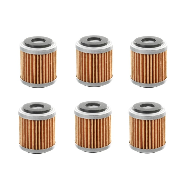 SIX 6 PACK of OIL FILTERS for Yamaha WR450F 2009 to 2020 | YZ450F 2009 to 2020