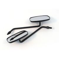 MIRROR PAIR BLACK for Aprilia 100 SCARABEO 4T 2005 to 2009