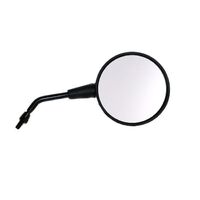 WHITES MIRROR 8mm  UNIVERSAL BLK ROUND (MP212-1) (ea)