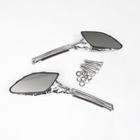 WHITES MIRROR UNI SKELETON HAND CHR/BLK HD (PAIR)