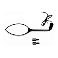 Universal Leaf Mirror/LED Indicator Black
