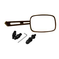Universal Stiff Arm Mirror Black Chrome 