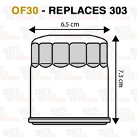 Aftermarket Oil Filter for Yamaha FZR1000 93-95 FZS1000 (FZ1) 01-05 Hf303