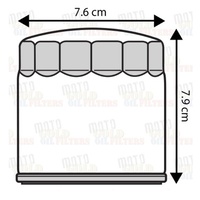 MOTORCYCLE OIL FILTER for BMW K75 1985 to 1997 REPLACEMENT HF163