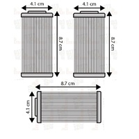 THREE (3) OIL FILTER for Husqvarna HUSKY TC449 2011 to 2013 TE449 2011 to 2014