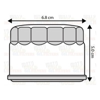 MOTORCYCLE OIL FILTER for YAMAHA YFM660R RAPTOR 2001 to 2005